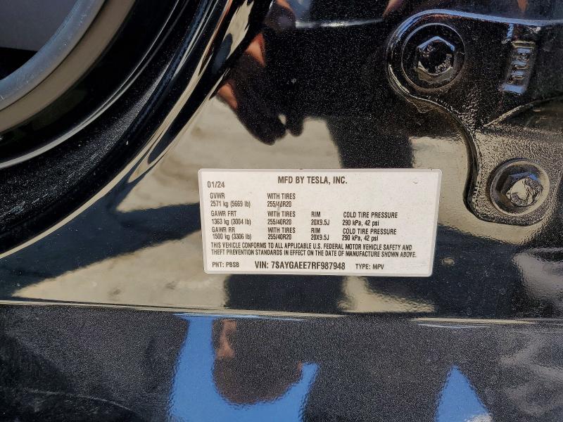 Aukcja sprzedaży 2024 Tesla Model Y, vin: 7SAYGAEE7RF987948, numer aukcji: 63424746
