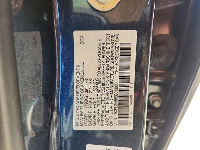 Aukcja sprzedaży 2025 Honda Civic, vin: 19XFL2H88SE013080, numer aukcji: 59858446