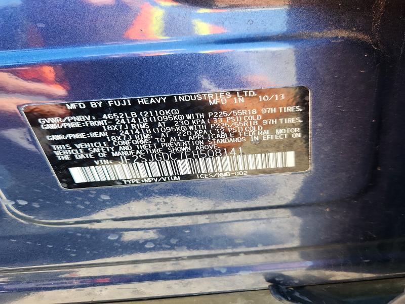 62850386 :رقم المزاد ، JF2SJGDC7EH508141 vin ، 2014 Subaru Forester مزاد بيع