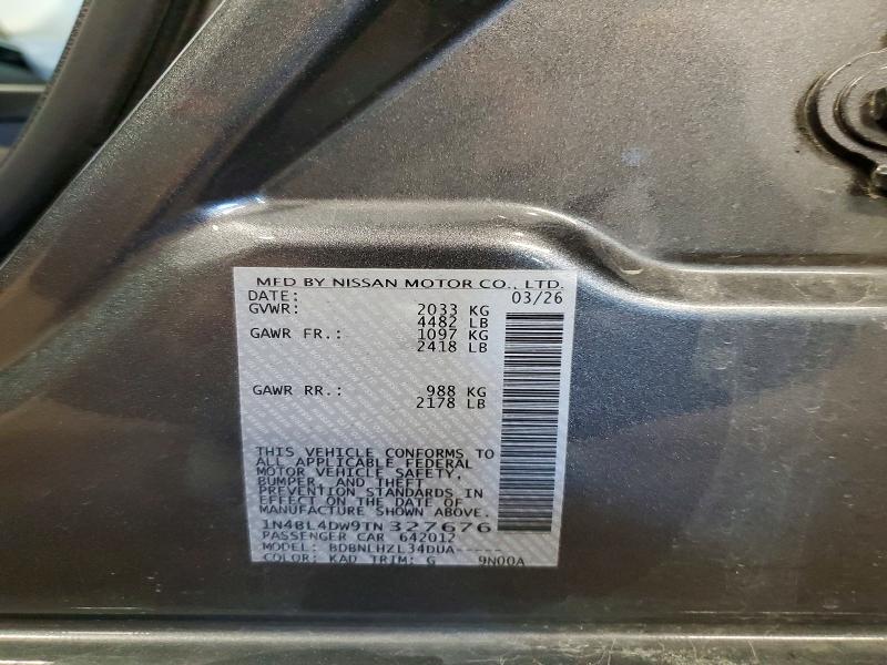 2026 Nissan Altima მანქანა იყიდება აუქციონზე, vin: 1N4BL4DW9TN327676, აუქციონის ნომერი: 61161846
