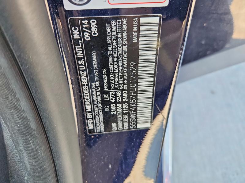Продаж на аукціоні авто 2015 Mercedes-benz C, vin: 55SWF4KB7FU017529, номер лоту: 60326486