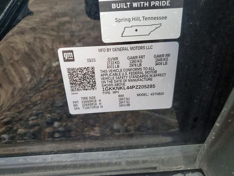 61193016 :رقم المزاد ، 1GKKNKL44PZ205285 vin ، 2023 Gmc Acadia مزاد بيع