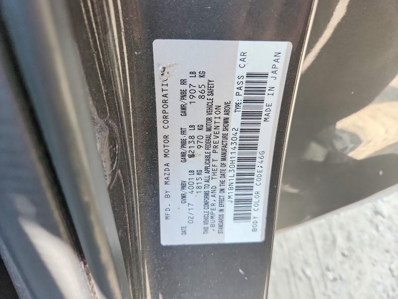 Продажа на аукционе авто 2017 Mazda 3, vin: JM1BN1L30H1143042, номер лота: 59597246