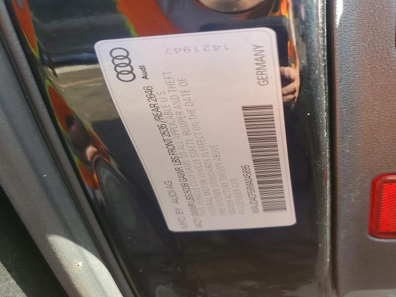 Aukcja sprzedaży 2021 Audi A5, vin: WAUDACF56MA045895, numer aukcji: 62948326