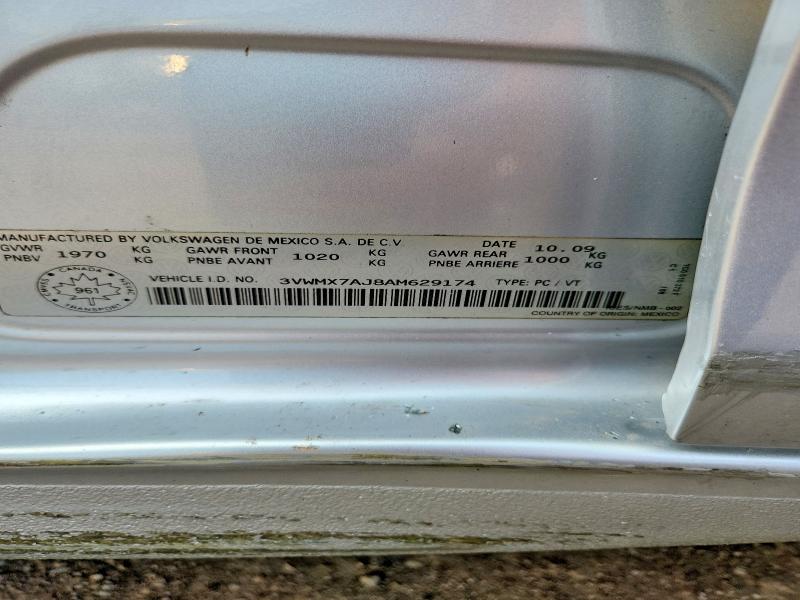 Продажа на аукционе авто 2010 Volkswagen Golf 2.5 Wagon, vin: 3VWMX7AJ8AM629174, номер лота: 60921536