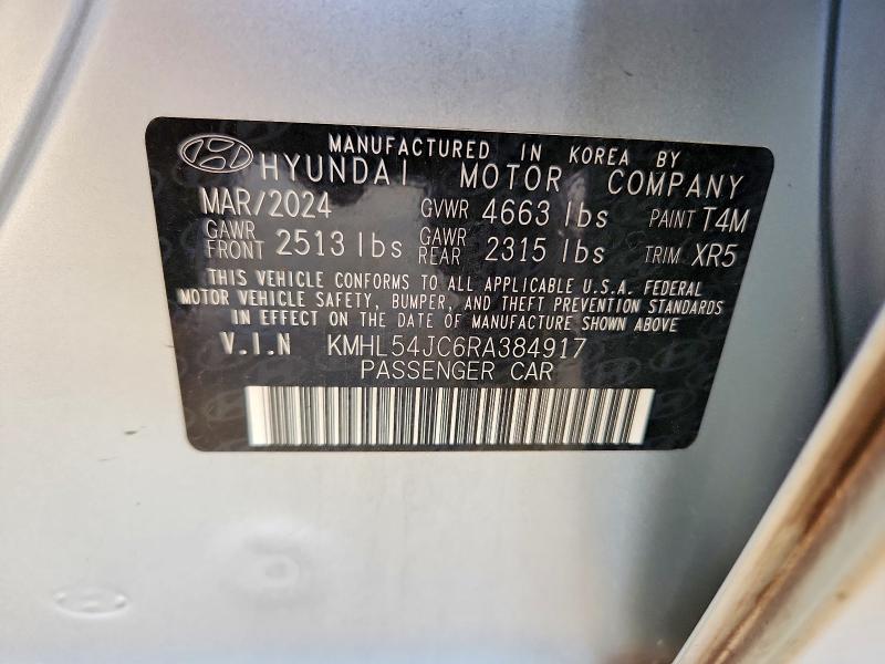 Auction sale of the 2024 Hyundai Sonata, vin: KMHL54JC6RA384917, lot number: 61882216