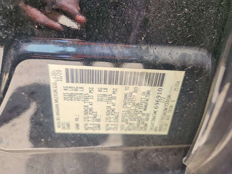 60471836 :رقم المزاد ، 5N1AT3BA5MC696910 vin ، 2021 Nissan Rogue مزاد بيع