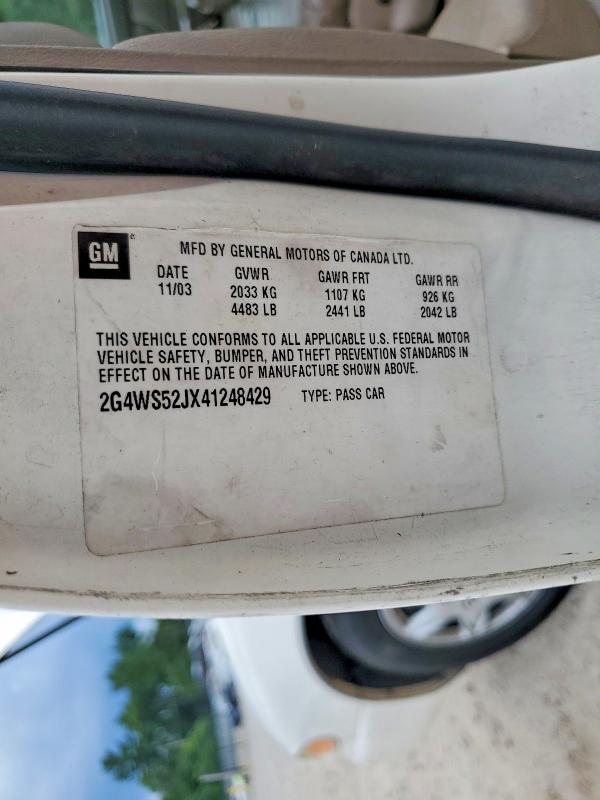 Aukcja sprzedaży 2004 Buick Century, vin: 2G4WS52JX41248429, numer aukcji: 60286446