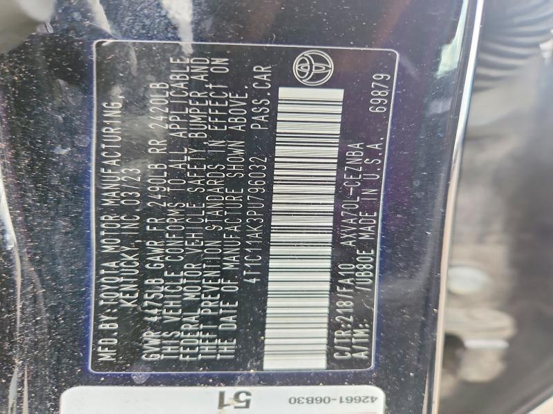Продаж на аукціоні авто 2023 Toyota Camry, vin: 4T1C11AK3PU796032, номер лоту: 61490086