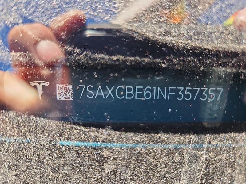 Aukcja sprzedaży 2022 Tesla Model X, vin: 7SAXCBE61NF357357, numer aukcji: 63523416