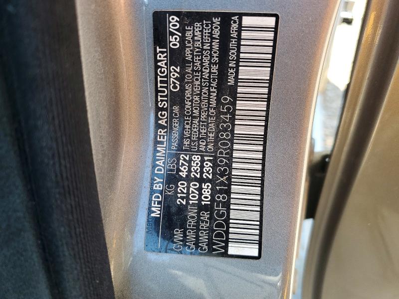 Aukcja sprzedaży 2009 Mercedes-benz C, vin: WDDGF81X39R083459, numer aukcji: 63394706