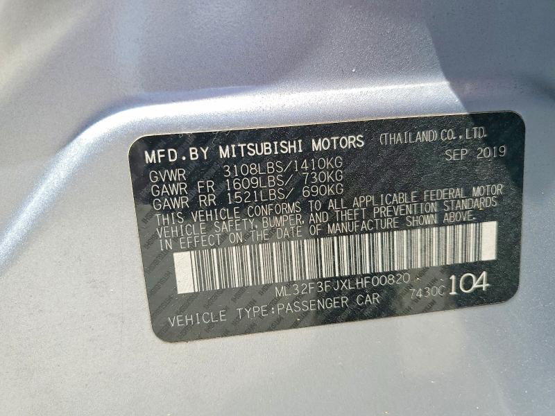 Продажа на аукционе авто 2020 Mitsubishi Mirage, vin: ML32F3FJXLHF00820, номер лота: 61340346
