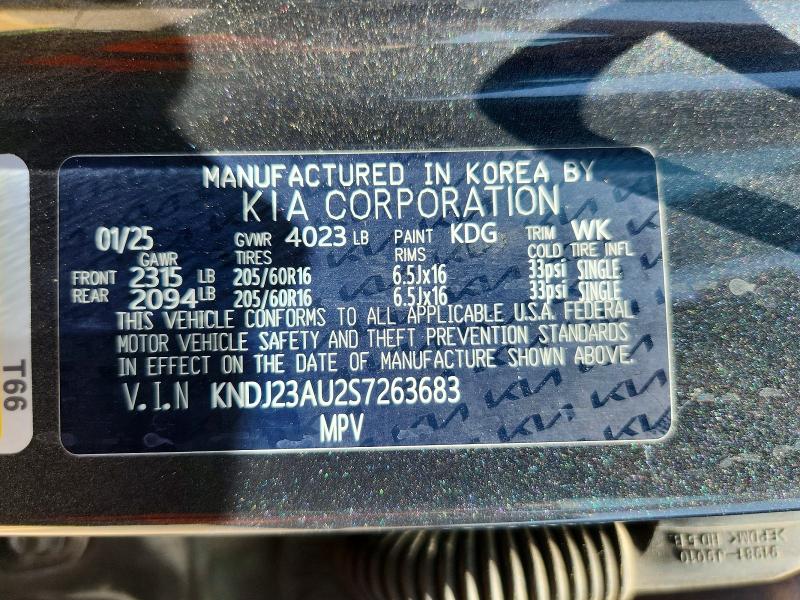 60328196 :رقم المزاد ، KNDJ23AU2S7263683 vin ، 2025 Kia Soul مزاد بيع