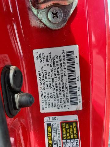 Продаж на аукціоні авто 2012 Honda Civic, vin: 2HGFG3B13CH552834, номер лоту: 60306926