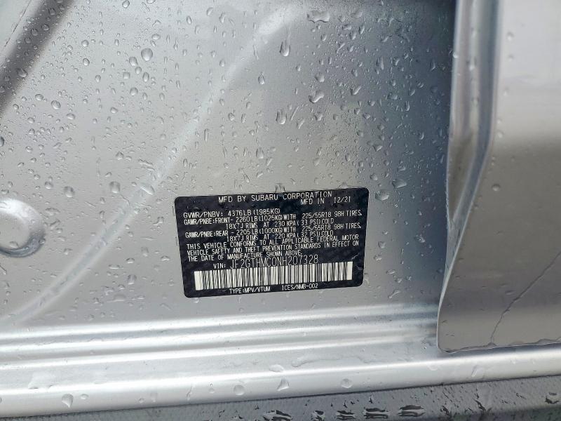 Auction sale of the 2022 Subaru Crosstrek, vin: JF2GTHMC0NH207328, lot number: 61770416