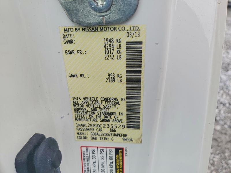 Продажа на аукционе авто 2013 Nissan Altima, vin: 1N4AL2EP1DC235529, номер лота: 60692276