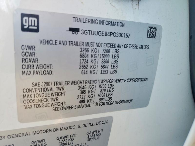 Продаж на аукціоні авто 2023 Gmc Sierra, vin: 3GTUUGE84PG300157, номер лоту: 59914386