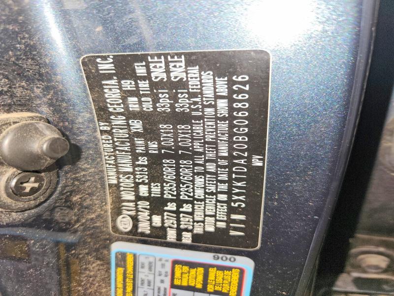 Продаж на аукціоні авто 2011 Kia Sorento, vin: 5XYKTDA20BG068626, номер лоту: 62296086