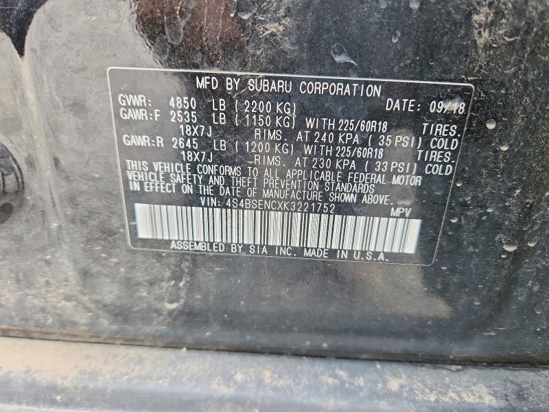 Продажа на аукционе авто 2019 Subaru Outback, vin: 4S4BSENCXK3221752, номер лота: 62138936