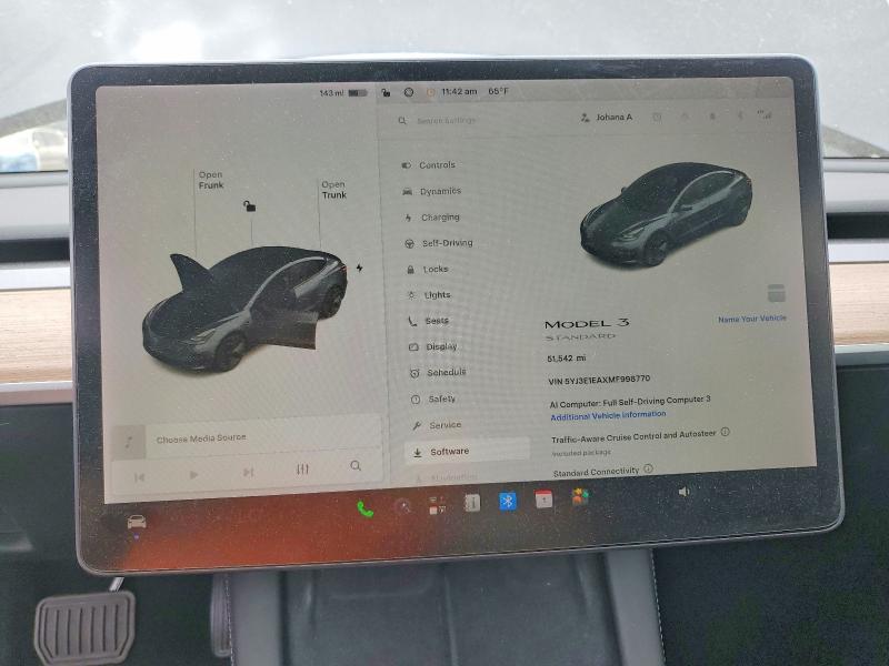 Продажа на аукционе авто 2021 Tesla Model 3, vin: 5YJ3E1EAXMF998770, номер лота: 58843206