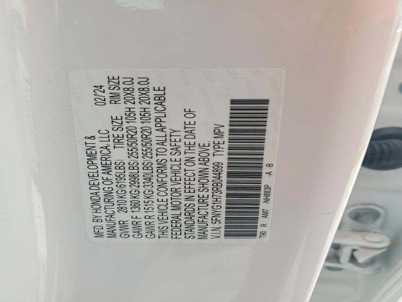 Продажа на аукционе авто 2024 Honda Pilot, vin: 5FNYG1H73RB044899, номер лота: 61519316