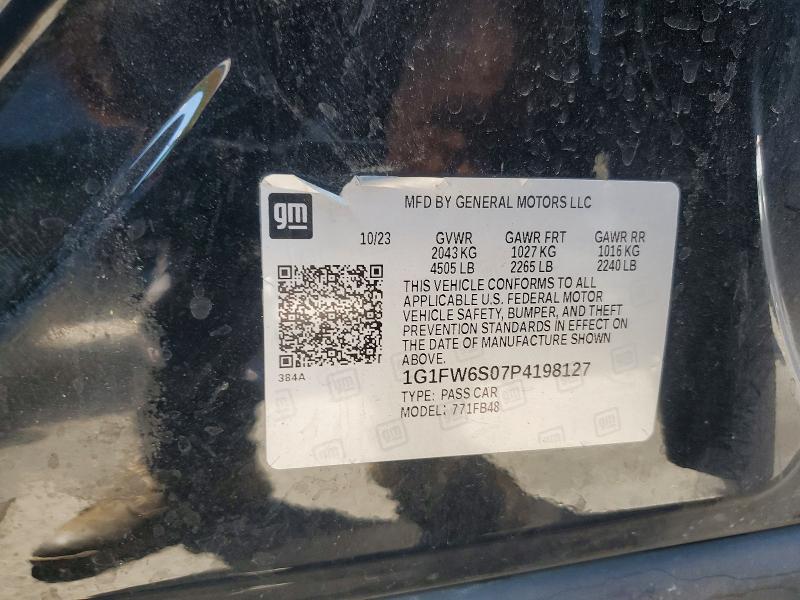 2023 Chevrolet Bolt Ev მანქანა იყიდება აუქციონზე, vin: 1G1FW6S07P4198127, აუქციონის ნომერი: 60418126
