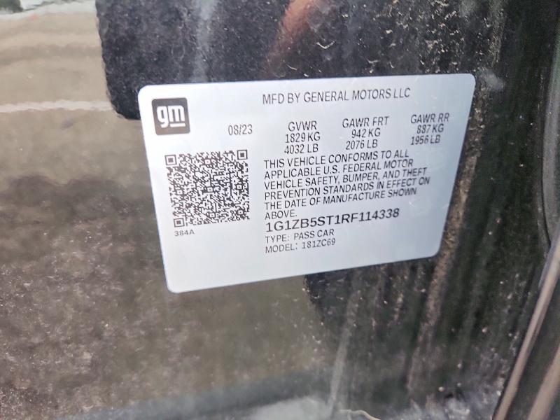 Продажа на аукционе авто 2024 Chevrolet Malibu, vin: 1G1ZB5ST1RF114338, номер лота: 61819506