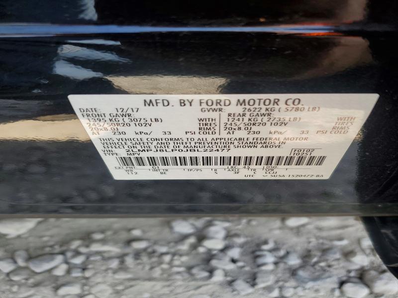 Aukcja sprzedaży 2018 Lincoln Mkx, vin: 2LMPJ8LP0JBL22477, numer aukcji: 59656026