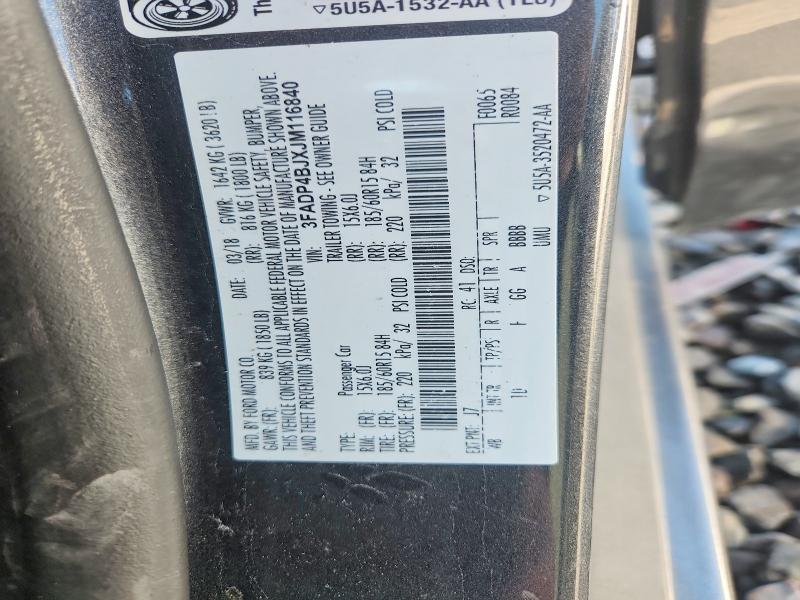 Продажа на аукционе авто 2018 Ford Fiesta, vin: 3FADP4BJXJM116840, номер лота: 60662756