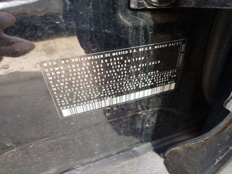 Aukcja sprzedaży 2021 Volkswagen Tiguan, vin: 3VV2B7AX0MM110543, numer aukcji: 59066036