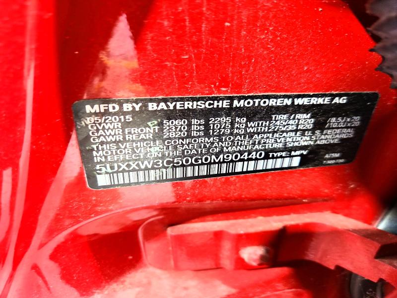 Продаж на аукціоні авто 2016 Bmw X4, vin: 5UXXW3C50G0M90440, номер лоту: 61996246