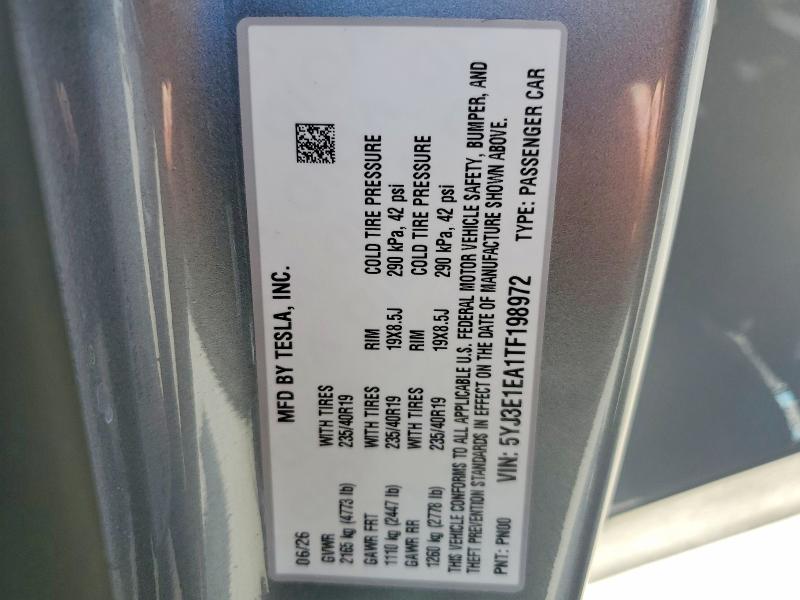 Aukcja sprzedaży 2026 Tesla Model 3, vin: 5YJ3E1EA1TF198972, numer aukcji: 59394066