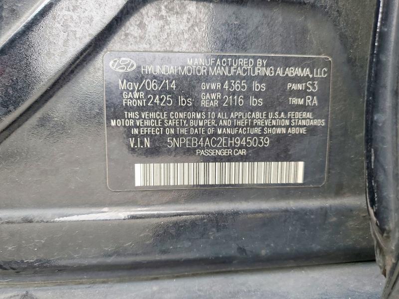 Продажа на аукционе авто 2014 Hyundai Sonata, vin: 5NPEB4AC2EH945039, номер лота: 59580486
