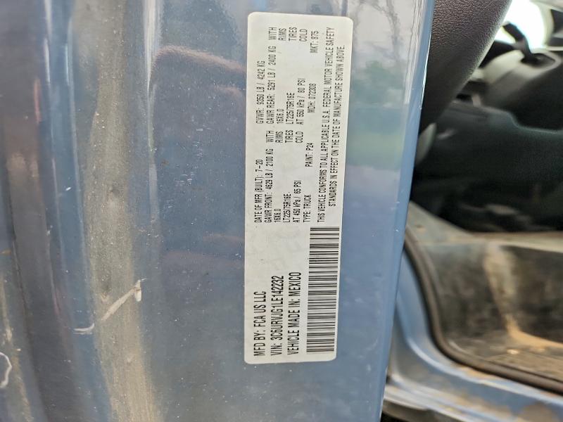 61141456 :رقم المزاد ، 3C6URVJG1LE142232 vin ، 2020 Ram Promaster 3500 مزاد بيع
