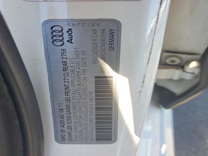 Продаж на аукціоні авто 2012 Audi A6, vin: WAUHGBFC4CN040596, номер лоту: 63391306
