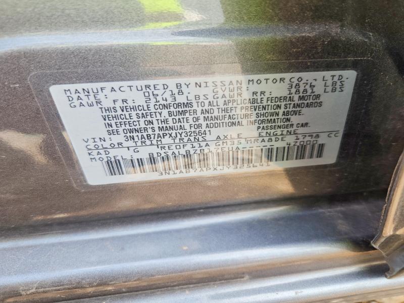 Продажа на аукционе авто 2018 Nissan Sentra, vin: 3N1AB7APXJY325641, номер лота: 59744266