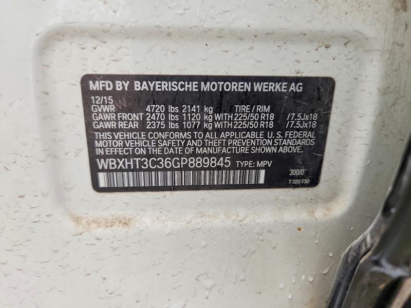 62457616 :رقم المزاد ، WBXHT3C36GP889845 vin ، 2016 Bmw X1 مزاد بيع
