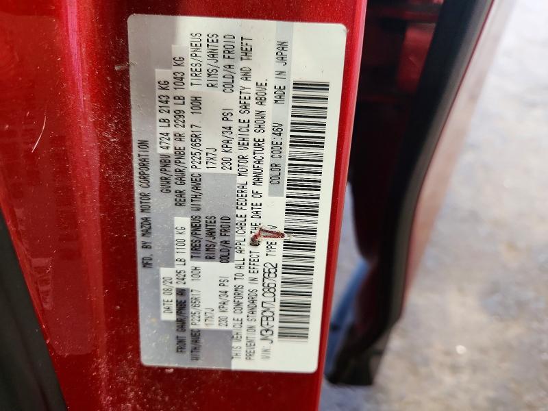 Aukcja sprzedaży 2020 Mazda Cx-5, vin: JM3KFBCM7L0867652, numer aukcji: 59398016