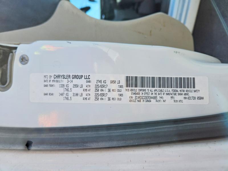 Продаж на аукціоні авто 2014 Dodge Grand Caravan, vin: 2C4RDGCG5ER344885, номер лоту: 63044406