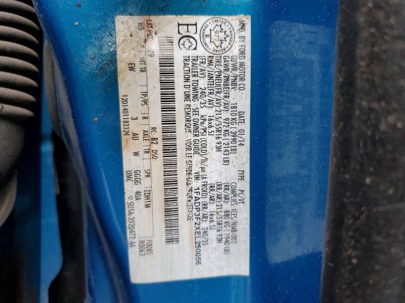 Aukcja sprzedaży 2014 Ford Focus, vin: 1FADP3F2XEL250056, numer aukcji: 62611056