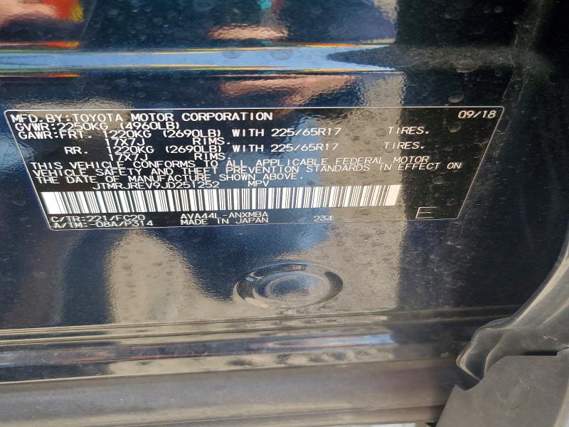 Продаж на аукціоні авто 2018 Toyota Rav4 Hybrid, vin: JTMRJREV9JD251252, номер лоту: 59261846