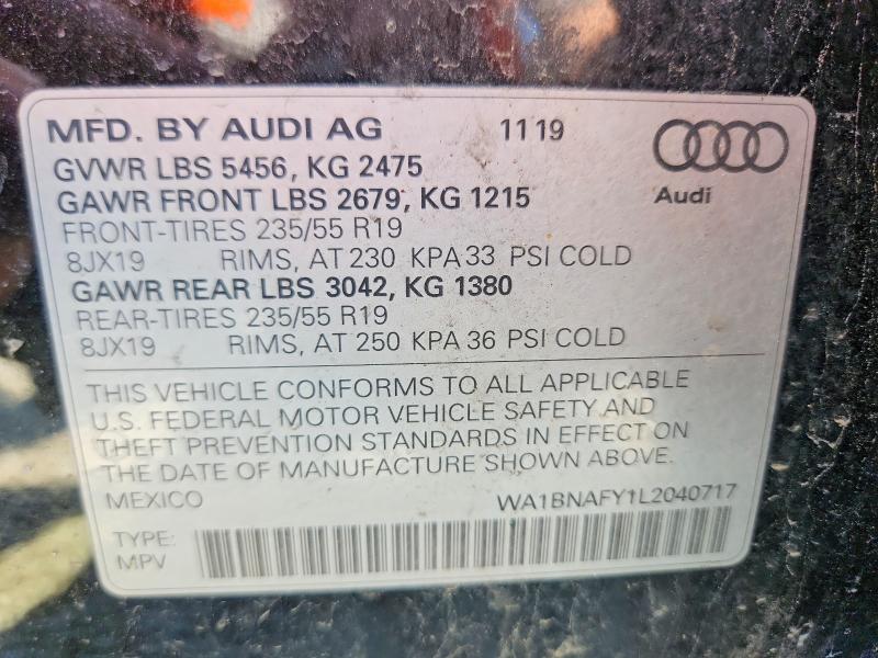 Aukcja sprzedaży 2020 Audi Q5, vin: WA1BNAFY1L2040717, numer aukcji: 56870136