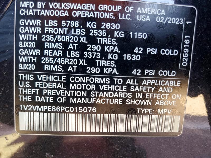Aukcja sprzedaży 2023 Volkswagen Id.4, vin: 1V2VMPE86PC015076, numer aukcji: 62343686
