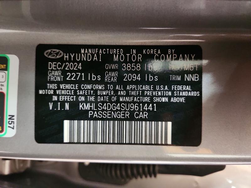 Aukcja sprzedaży 2025 Hyundai Elantra, vin: KMHLS4DG4SU961441, numer aukcji: 62930466