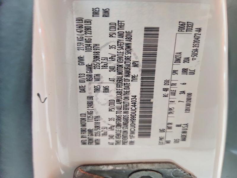 2013 Ford Escape მანქანა იყიდება აუქციონზე, vin: 1FMCU0H99DUC44034, აუქციონის ნომერი: 58535066