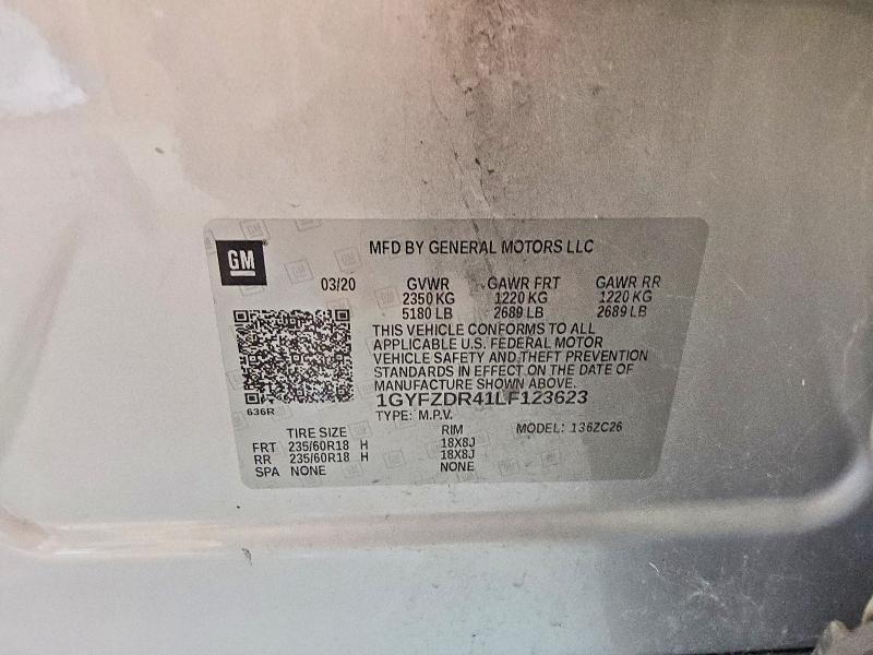 Продаж на аукціоні авто 2020 Cadillac Xt4, vin: 1GYFZDR41LF123623, номер лоту: 60477306