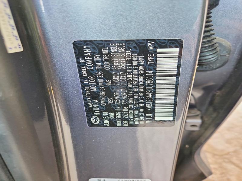 63183796 :رقم المزاد ، KM8J23A49JU786114 vin ، 2018 Hyundai Tucson مزاد بيع