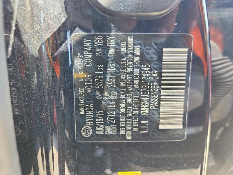 Aukcja sprzedaży 2016 Hyundai Genesis, vin: KMHGN4JE7GU124945, numer aukcji: 59589086