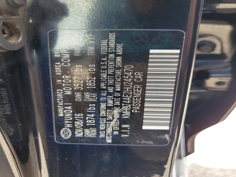 Aukcja sprzedaży 2017 Hyundai Accent, vin: KMHCT4AE2HU245470, numer aukcji: 59904586