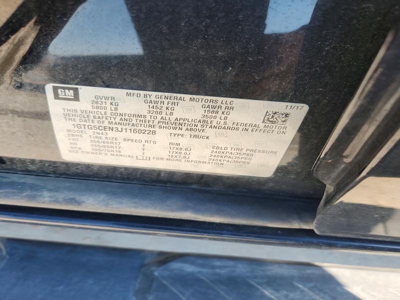 Aukcja sprzedaży 2018 Gmc Canyon, vin: 1GTG5CEN3J1160228, numer aukcji: 59668796